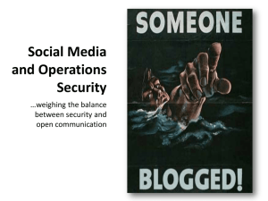 Social Media and Operations Security