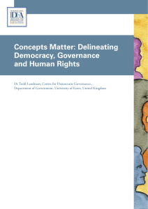 Delineating Democracy, Governance and