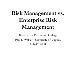 Risk Management vs. Enterprise Risk Management
