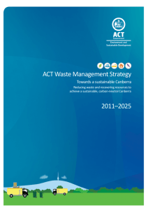 ACT Waste Management Strategy - Environment and Planning