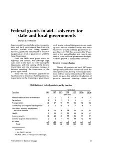 Federal grants-in-aid—solvency for state and local governments