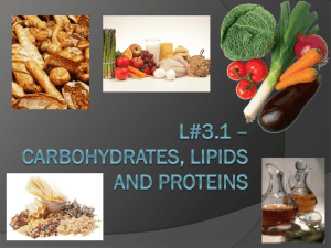 3.1-Carbohydrates and Lipids