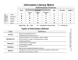 information sources and characteristics