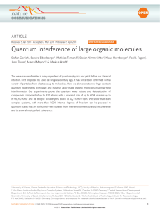 Quantum interference of large organic molecules