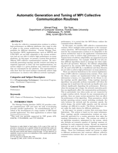 Automatic Generation and Tuning of MPI Collective Communication