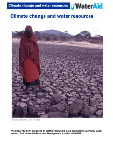 Climate change and water resources