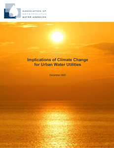 Implications of Climate Change for Urban Water Utilities
