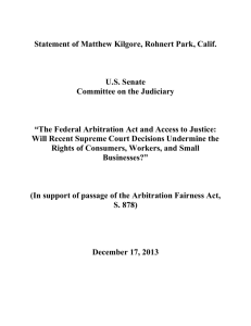 The Federal Arbitration Act and Access to Justice