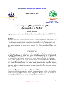 Aviation signal lighting: Impacts of lighting characteristics on visibility