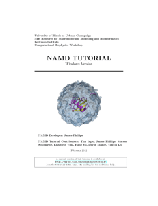 namd tutorial - Theoretical Biophysics Group