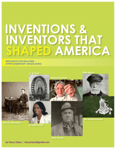 INVENTIONS & INVENTORS THAT SHAPED AMERICA