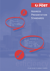 Address Presentation Standards