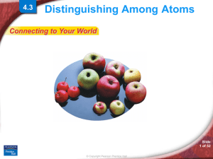 Distinguishing Among Atoms Mass Number