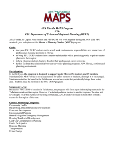 APA Florida MAPS Program With FSU Department of Urban and