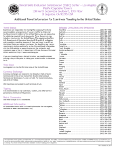 Additional Los Angeles Travel Information for International