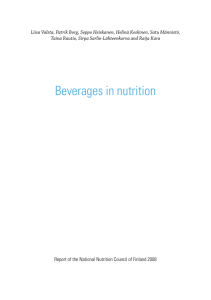 Beverages in nutrition, summary of opinions