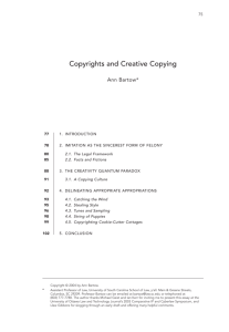 Copyrights and Creative Copying