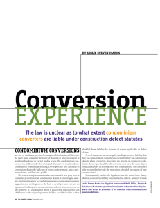 Conversion Experience, Los Angeles Lawyer Magazine, November