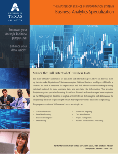 Business Analytics Brochure