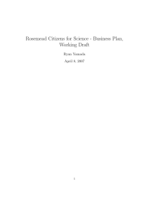 Business Plan, Draft updated 2007-04-08 (, 108 KB)