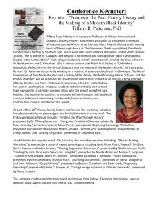 Dr. Tiffany Patterson - Afro-American Genealogical & Historical