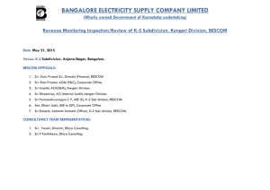 BANGALORE ELECTRICITY SUPPLY COMPANY LIMITED