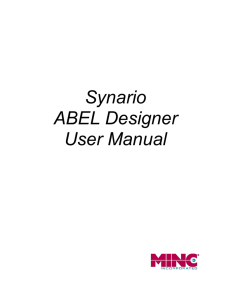 Synario ABEL Designer User Manual