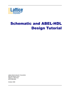 Schematic and ABEL-HDL Design Tutorial