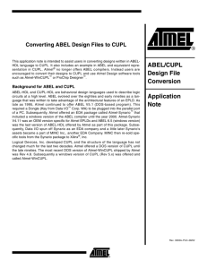 Converting ABEL Design Files to CUPL