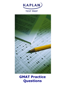 GMAT Practice Questions - Prep with Kaplan. Get Results.