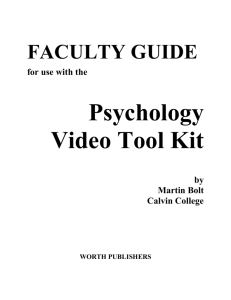 Psychology Video Tool Kit