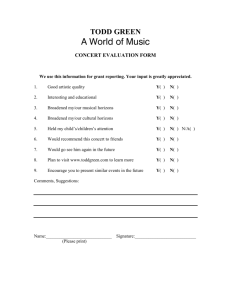 Evaluation Form Concert