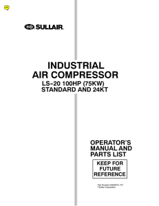 LS20-100 Sullair Manual - Industrial Compressor Supplies, LLC.