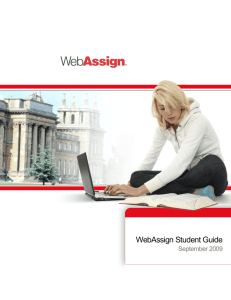 WebAssign Student Guide