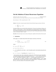 On the solution of linear recurrence equations (by Mohamad Akra