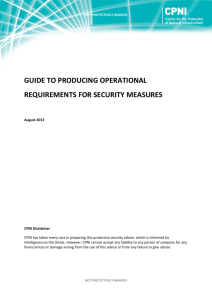 Guide to Producing Operational Requirements for Security