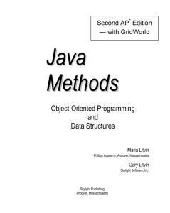Object-Oriented Programming and Data Structures