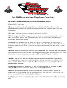 2016 Williams Machine Shop Open Class Rules