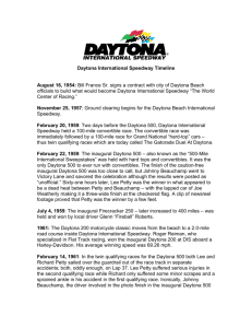 Daytona International Speedway Timeline August 16, 1954: Bill