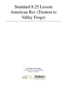 1 Standard 8.25 Lesson American Rev (Trenton to Valley Forge)