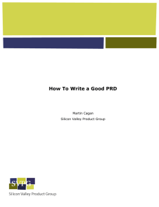 How To Write a Good PRD - Silicon Valley Product Group
