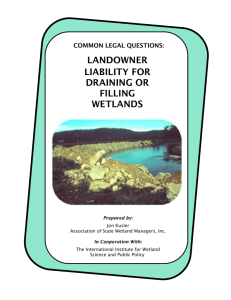 landowner liability for draining or filling wetlands