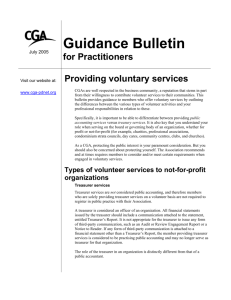 Providing voluntary services - Certified General Accountants of Ontario
