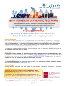 islp's commercial law training programme