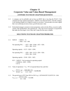 Chapter 11 Corporate Value and Value