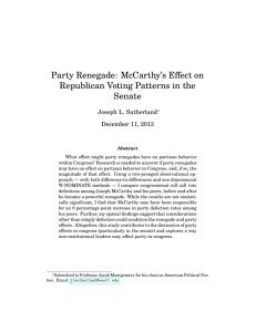 Party Renegade: McCarthy's Effect on Republican