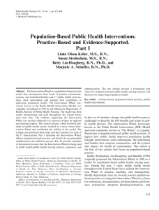Population-Based Public Health Interventions