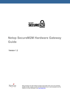 Netop SecureM2M Hardware Gateway Guide