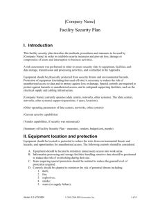 Facility Security Plan