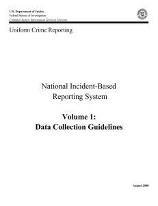 Uniform Crime Reporting National Incident